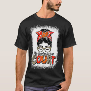 My Heart On That Court Mother's Day Leopard Bysket T-Shirt