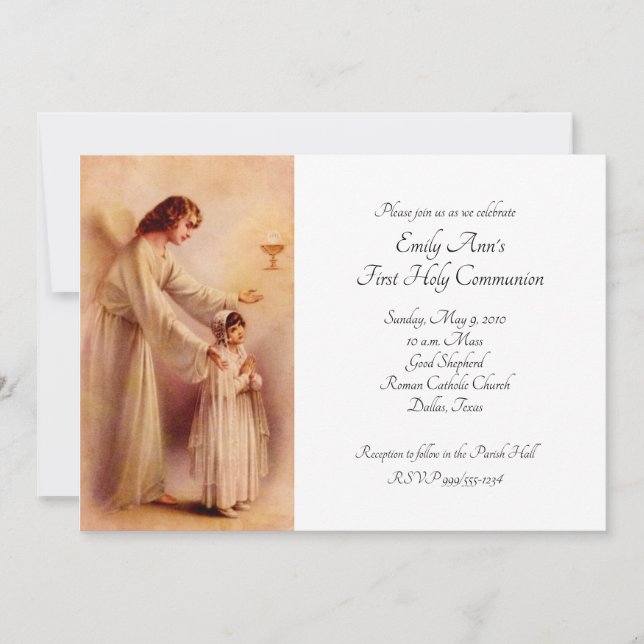 My Heart Perceives You First Communion Invitation (Front)