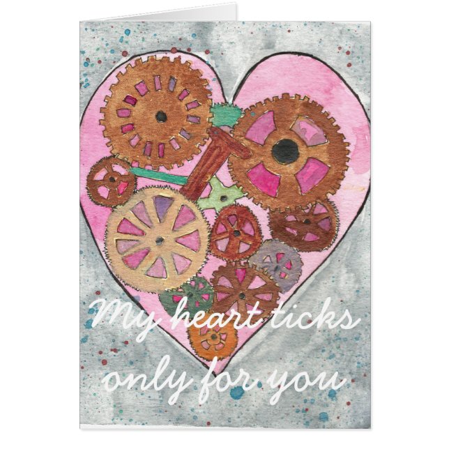 My heart Pink card envelopes included (Front)