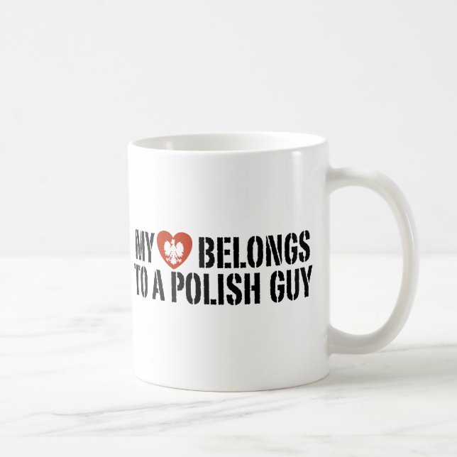 My Heart Polish Guy Coffee Mug (Right)