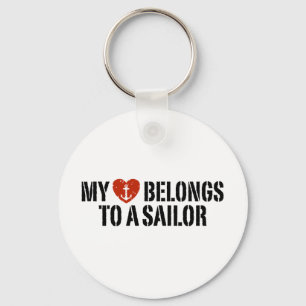 My Heart Sailor Key Ring