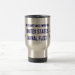 MY HEART SAILS WITH THE UNITED STAINLESS STEEL TRAVEL MUG