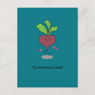 "My Heart Skips a Beet!" Postcard