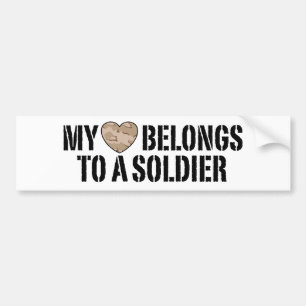 My Heart Soldier Bumper Sticker