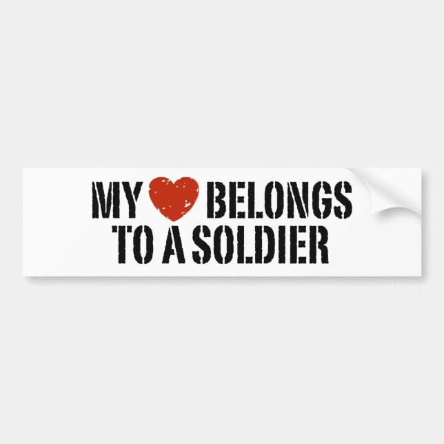 My Heart Soldier Bumper Sticker (Front)
