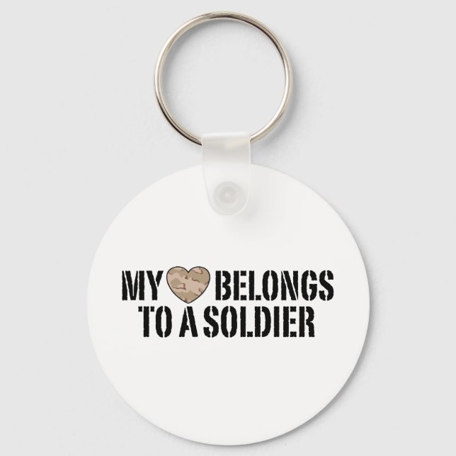 My Heart Soldier Key Ring (Front)