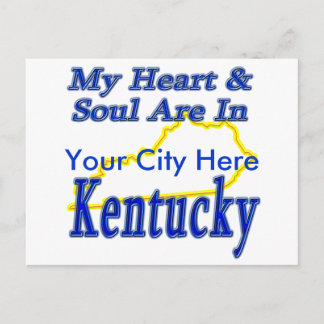 My Heart & Soul Are In Kentucky Postcard