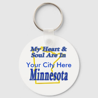 My Heart & Soul Are In Minnesota Key Ring