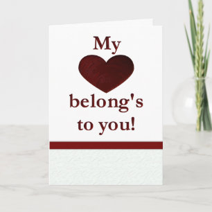 My heart to belong to you holiday card