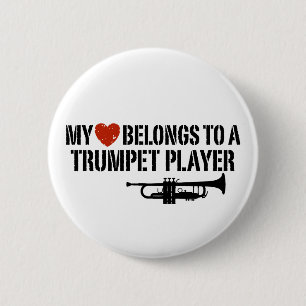 My Heart Trumpet Player 6 Cm Round Badge