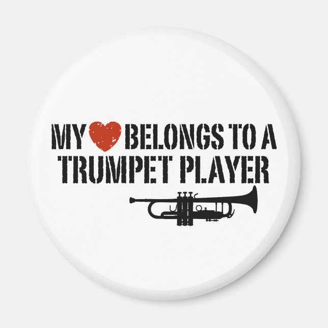 My Heart Trumpet Player Magnet (Front)