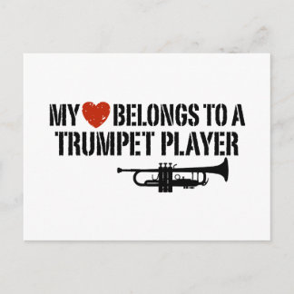 My Heart Trumpet Player Postcard