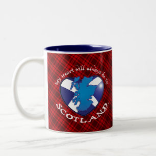 My Heart will always be in SCOTLAND! Two-Tone Coffee Mug