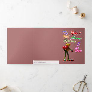 My Heart Will Always Belong To You Tri-Fold Holiday Card