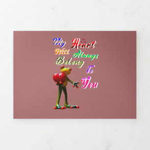 My Heart Will Always Belong To You Tri-Fold Holiday Card