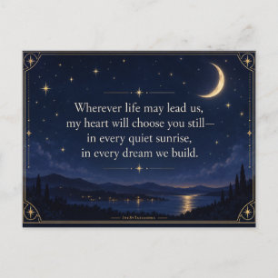 My Heart Will Choose You Romantic Postcard