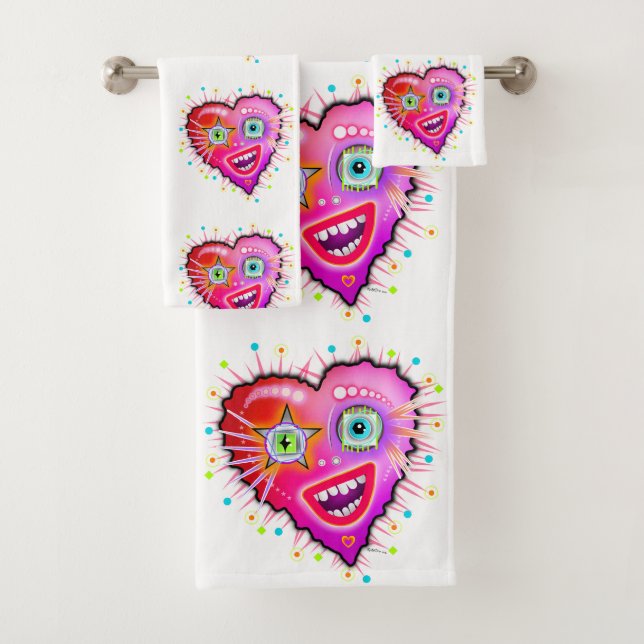 MY HEART WILL GLOW ON BATH TOWEL SET (Insitu)