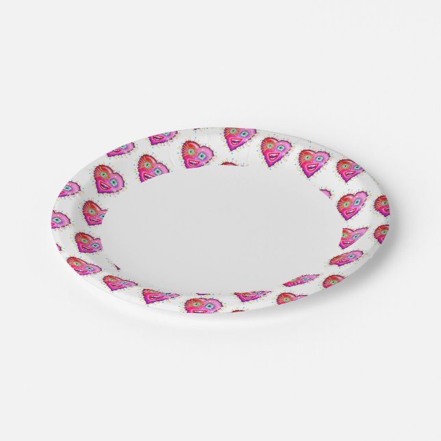 MY HEART WILL GLOW ON Dinner Paper Plate (Angled)