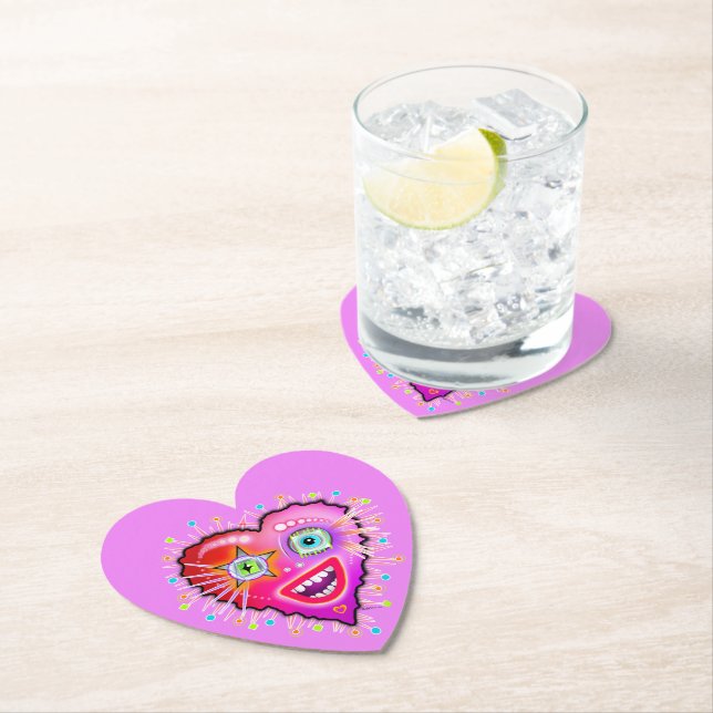 MY HEART WILL GLOW ON PAPER COASTER (Insitu)