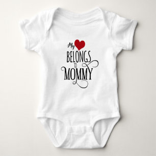 My Hearts Belongs To Mummy Baby Bodysuit