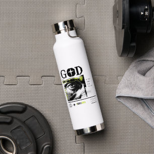 My help comes from the Lord Psalm 121:2 retrowave Water Bottle