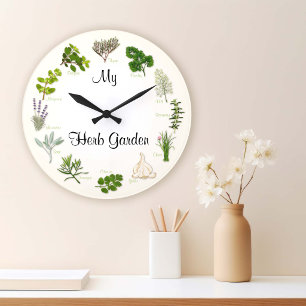 My Herb Garden Large Clock