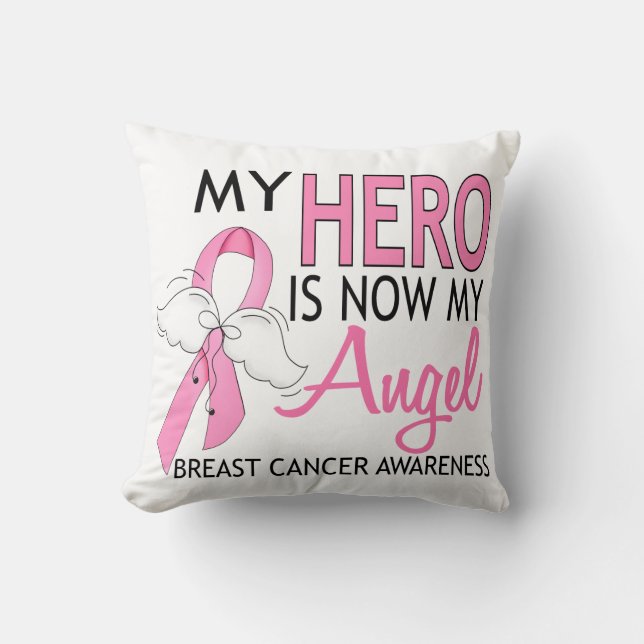 My Here Is Now My Angel Breast Cancer Cushion (Front)