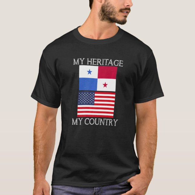 My Heritage My Country Panamanian American T-Shirt (Front)