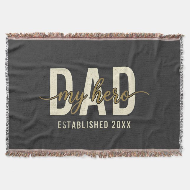 My Hero Dad Since 20XX  Throw Blanket (Front)