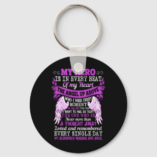 My Hero Is Heart Angel Thought Heimerheimer's Warr Key Ring