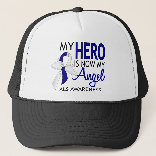 My Hero Is My Angel ALS Trucker Hat (Front)