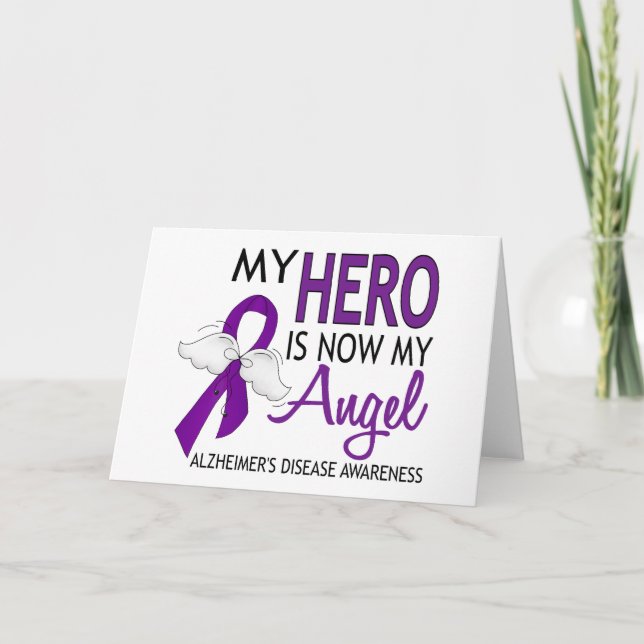 My Hero Is My Angel Alzheimer's Disease Card (Front)