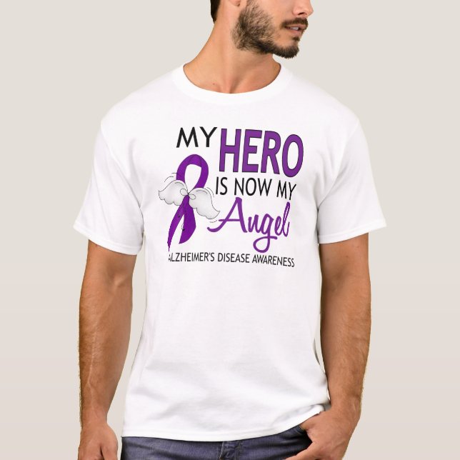 My Hero Is My Angel Alzheimer's Disease T-Shirt (Front)