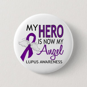 My Hero Is My Angel Lupus 6 Cm Round Badge