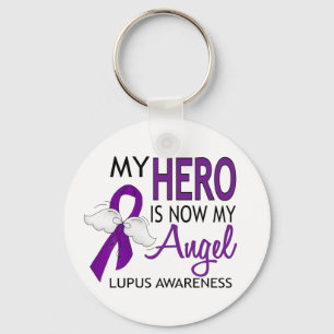 My Hero Is My Angel Lupus Key Ring