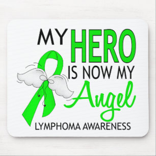 My Hero Is My Angel Lymphoma Mouse Mat