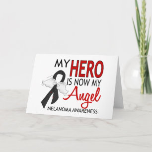 My Hero Is My Angel Melanoma Card