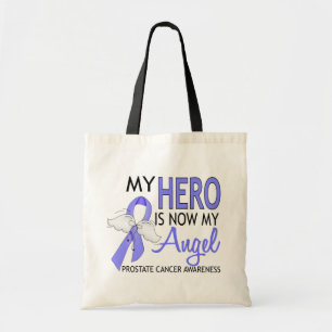 My Hero Is My Angel Prostate Cancer Tote Bag