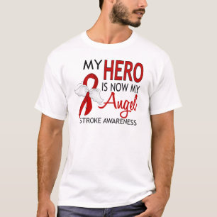 My Hero Is My Angel Stroke T-Shirt