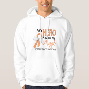My Hero Is My Angel Uterine Cancer Hoodie