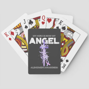 My Hero Is Now My Angel - Alzheimer's Awareness Playing Cards