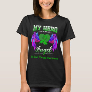 My Hero Is Now My Angel Bile Duct Cancer Awareness T-Shirt