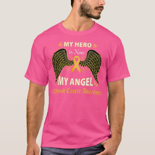 My Hero is now my angel, Childhood Cancer Awarenes T-Shirt