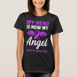 My Hero Is Now My Angel Dementia Awareness Heimerh T-Shirt
