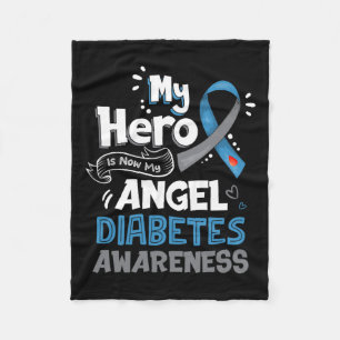 My Hero Is Now My Angel T1d Diabetes Awareness Gif Fleece Blanket