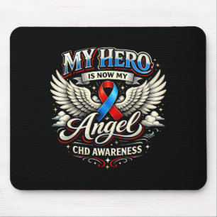 My hero is now myangel chd awareness memorial mouse mat