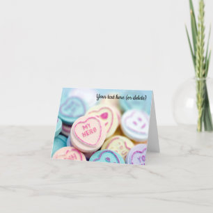 "My Hero" - Love heart sweets Greeting card