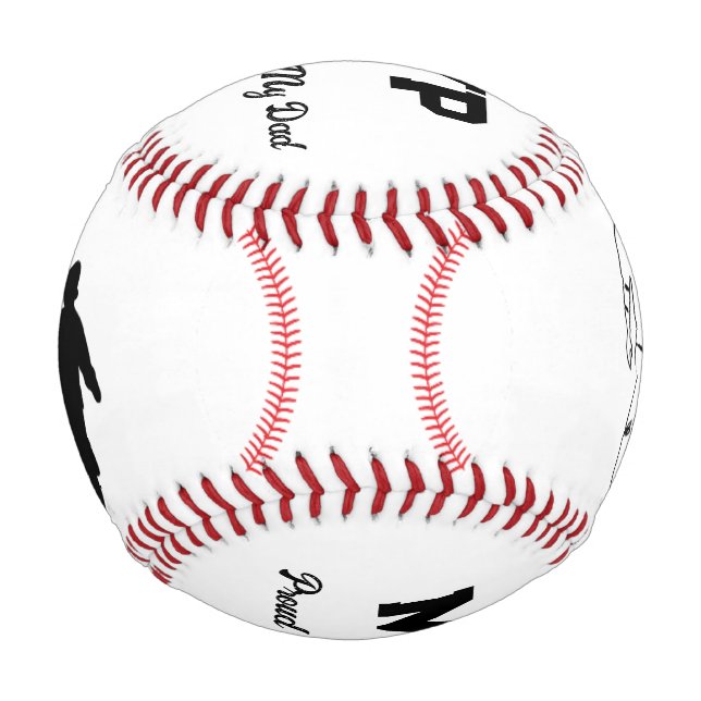 My Hero My Dad Custom Baseball  (Front)