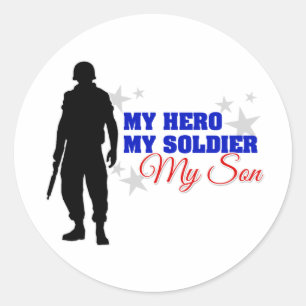 My Hero, My Soldier, My Son Classic Round Sticker
