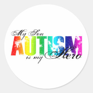 My Hero  My Son - Autism Classic Round Sticker